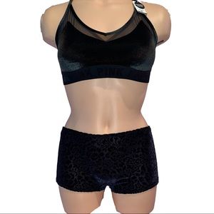 Victorias Secret PINK Velvet Sport Bra Panty LOT M